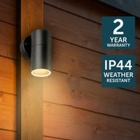 Brilliant Black Coolum Exterior Fixed Wall Light