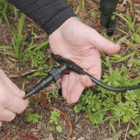 Brilliant Black 2-Pin Garden Cable Splitter