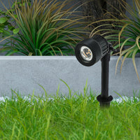 Brilliant Black Pinnacle LED Garden Spotlight