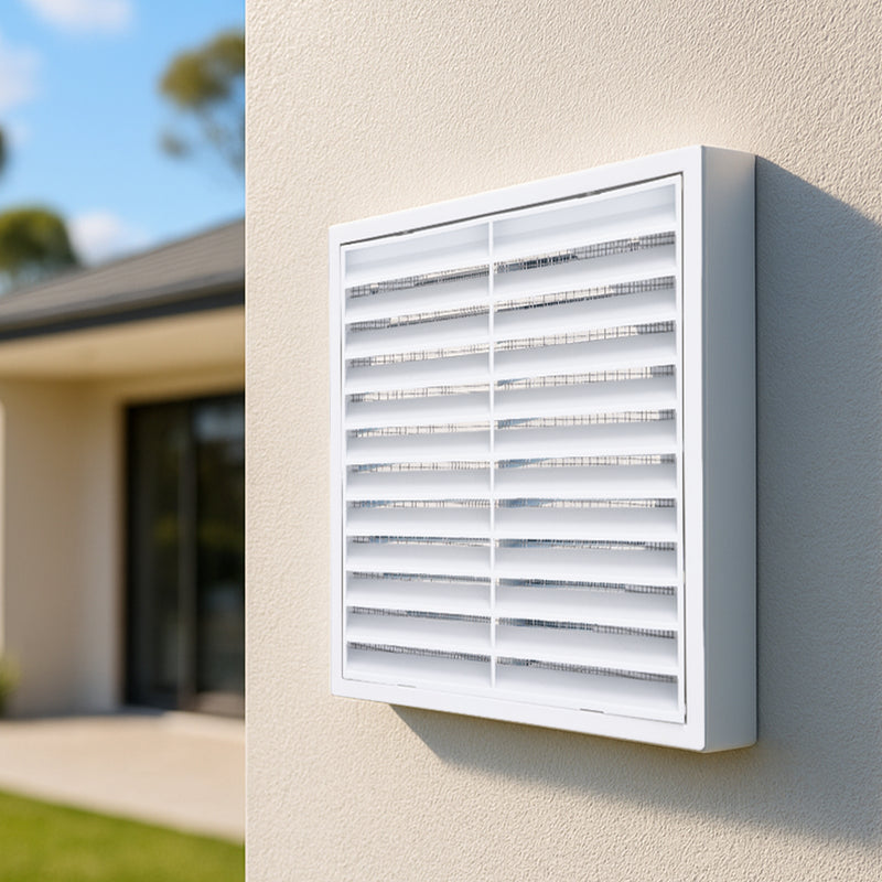 ABS Exterior 200mm Square Grille Vent