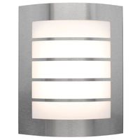 Brilliant Stainless Steel Gladstone Modern Wall Light Twin Pack