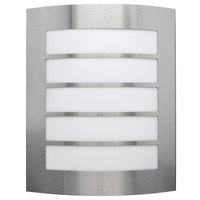 Brilliant Stainless Steel Gladstone Modern Wall Light Twin Pack