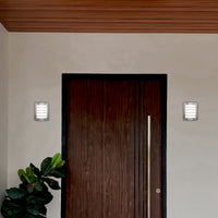 Brilliant Stainless Steel Gladstone Modern Wall Light Twin Pack