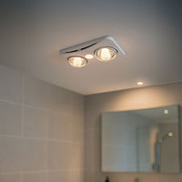 Brilliant White Newton 2+1 Light 3-In-1 Bathroom Mate