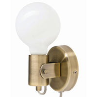 Brilliant Metta Antique Brass Contemporary Style Wall Light