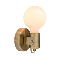 Brilliant Metta Antique Brass Contemporary Style Wall Light