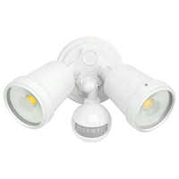 Brilliant White Hunter Trio Twin Floodlight with Sensor