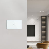 Brilliant White Elite Glass Wall Switch 1 Gang