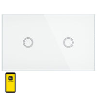 Brilliant White 2 Smart Elite WiFi Glass Wall Switch