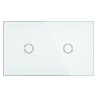 Brilliant White Elite Glass Wall Switch 2 Gang