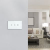 Brilliant White Elite Glass Wall Switch 3 Gang