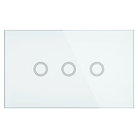 Brilliant White Elite Glass Wall Switch 3 Gang