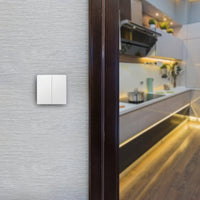 Brilliant White 2 Gang Smart kinetic RF Dimmer Switch