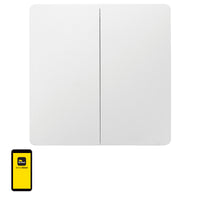 Brilliant White 2 Gang Smart kinetic RF Dimmer Switch