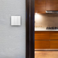 Brilliant White 3 Gang Smart kinetic RF Dimmer Switch