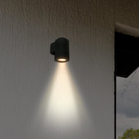 Brilliant Charcoal Glenelg LED Exterior Wall Light