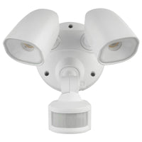 Brilliant White Shielder LED Twin Light Floodlight with Sensor