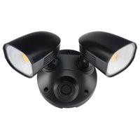 Brilliant Black Shielder LED Twin Floodlight