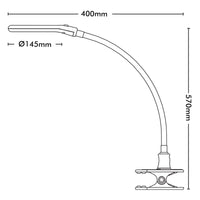 Brilliant Magoo White Clip & Desk Lamp
