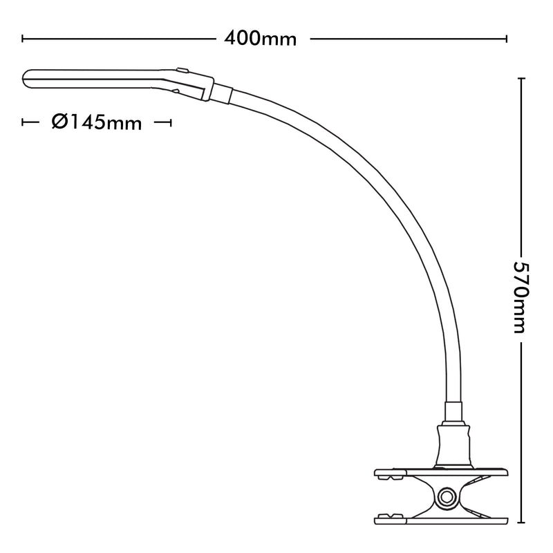 Brilliant Magoo White Clip & Desk Lamp
