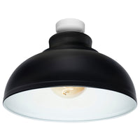Brilliant Foundry 28cm Matt Black DIY Install Batten Fix Light Shade