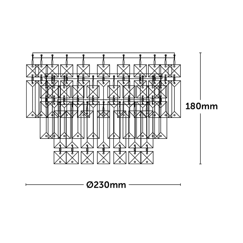 Brilliant Tivoli Clear DIY Install Batten Fix Light Shade