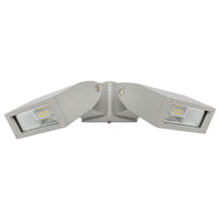 Brilliant Silver Nighthawk Modern LED 2 Light Floodlight