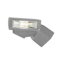 Brilliant Silver Nighthawk Modern LED 2 Light Floodlight