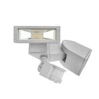 Brilliant Silver Nighthawk Modern LED 2 Light Security Floodlight with Sensor