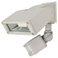 Brilliant Silver Nighthawk Modern LED 2 Light Security Floodlight with Sensor