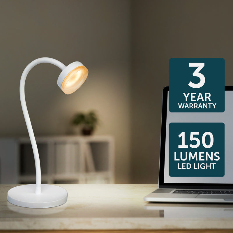 Brilliant Jerico White Lamp LED Light