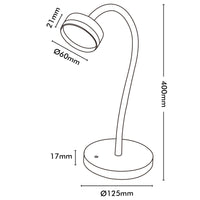 Brilliant Jerico White Lamp LED Light