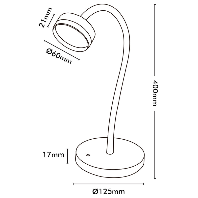 Brilliant Jerico Black Desk Lamp