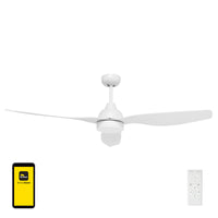 Brilliant Bahama White Smart Wi-Fi DC Ceiling Fan with CCT LED