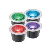 Brilliant Stainless Steel Valla 40mm Round RGB LED Deck Light Add On-4 Pack