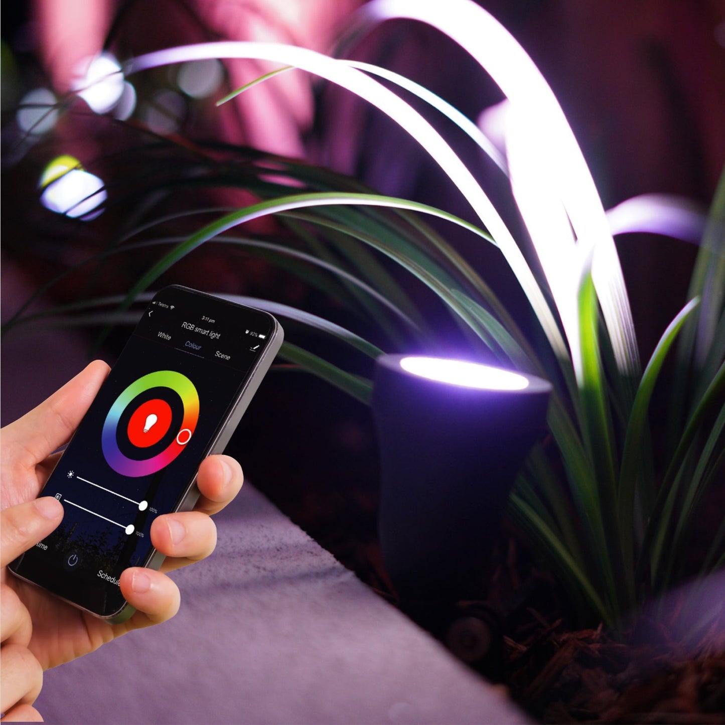 Brilliant Black Corymbia Smart WiFi RGB Garden Light Kit6 Pack