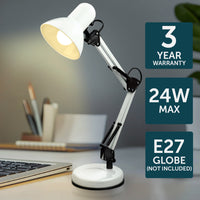 Brilliant Lloyd White XL Desk Lamp