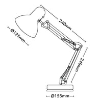 Brilliant Lloyd White XL Desk Lamp
