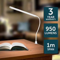 Brilliant Create White Large Desk Lamp With Clamp