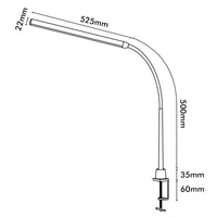 Brilliant Create White Large Desk Lamp With Clamp