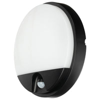 Brilliant Black Alston Round Slimline LED Bunker with Sensor