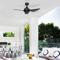 Brilliant Matt Titanium Como 36'' AC 3-Blade Ceiling Fan