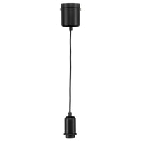 Brilliant Maggie Black Plug In DIY Shade Holding Suspension Pendant Light