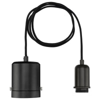 Brilliant Maggie Black Plug In DIY Shade Holding Suspension Pendant Light