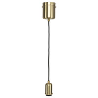 Brilliant Maggie Brass Plug In DIY Shade Holding Suspension Pendant Light