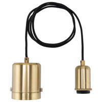 Brilliant Maggie Brass Plug In DIY Shade Holding Suspension Pendant Light