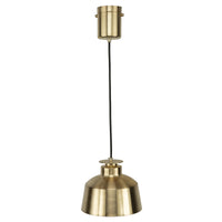 Brilliant Satin Brass Edie DIY Plug In Lux Industrial Metal Pendant Light