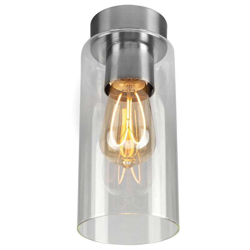 Brilliant Juno Brushed Chrome  DIY Install Batten Fix Light Shade