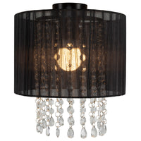 Brilliant Bette Black And Clear Bead Batten Fixture