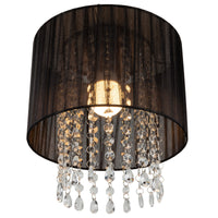 Brilliant Bette Black And Clear Bead Batten Fixture